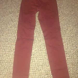 H&M burgundy skinny pants